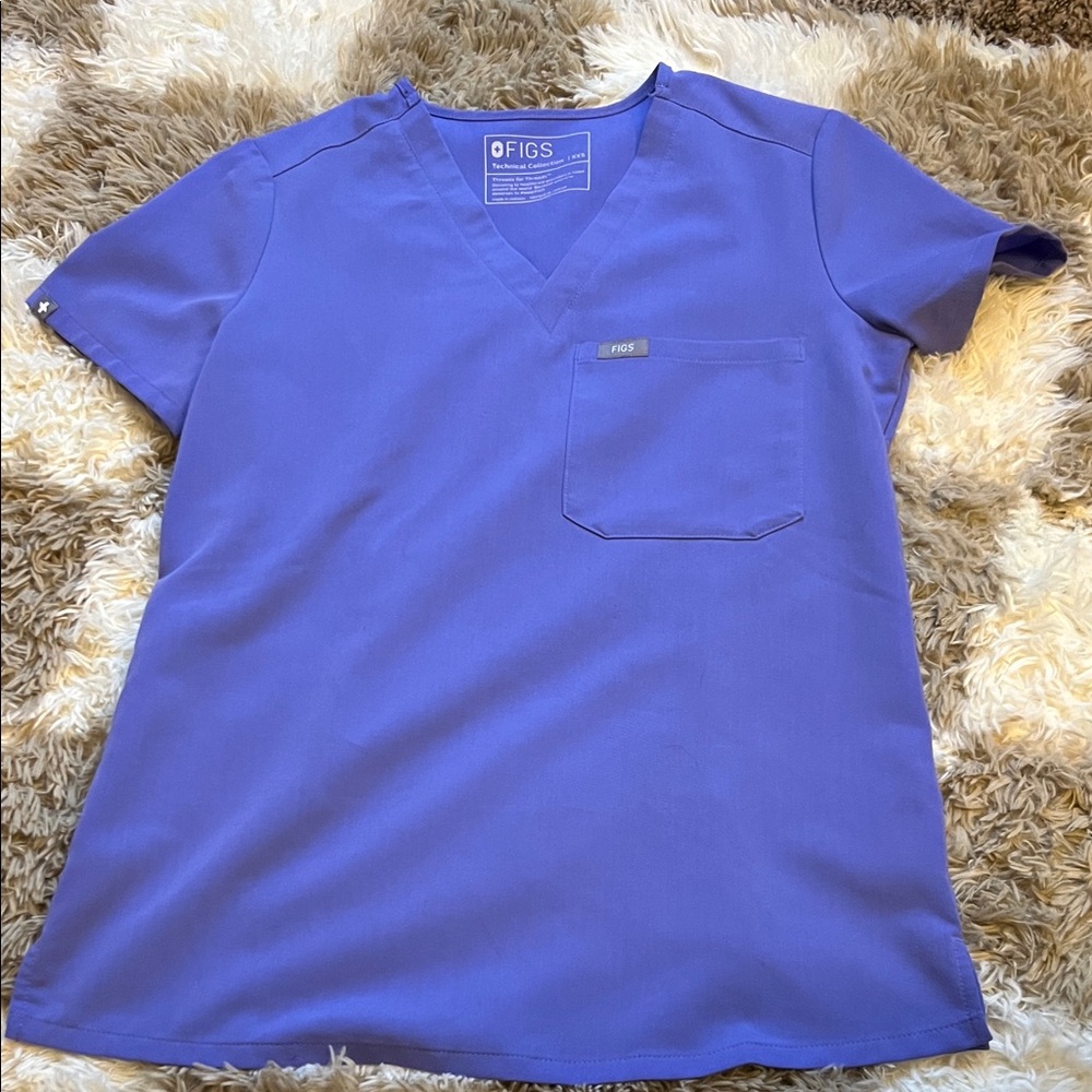 Figs blueberry Scrub Top